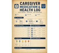 Caregiver Medication And Health Log: Daily Patient Tracker: Record Pill Schedules, Vital Signs, and Side Effects