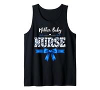 Caregivers Blue Bow Mother Baby Nurse Camiseta sin Mangas