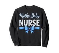 Caregivers Blue Bow Mother Baby Nurse Sudadera