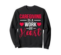 Caregiving Is A Work of Heart Cuidador Canguro Babysitter Sudadera