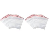 Carehabi 100 bolsas de plástico transparente resellables - Bolsas con cremallera | Bolsas para galletas | Embalaje de joyas | Bolsas de alimentos | Pequeñas bolsas con cremallera (6 x 8 cm)