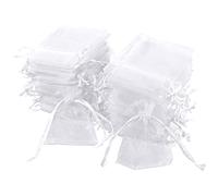 Carehabi 100 bolsas de regalo de organza color blanco 7 x 9 cm