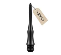 Carehabi 100 Piezas Puntas de Dardo de Plástico, Puntas de Dardo Blandas Irrompibles Duraderas, Puntas Blandas para Dianas de Dardos Electrónicas, Accesorios de Dardos (Negro)