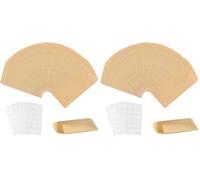 Carehabi - 100 unidades pequeñas de color marrón, pequeñas bolsas de papel de estraza para regalos, joyas, caramelos, tarjetas de Navidad, monedas (9 x 13 cm). (Paquete de 2)