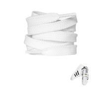 Carehabi 2 pares de cordones blancos planos de 8 mm de ancho cordones de poliéster resistentes al desgarro longitudes 140 cm para zapatillas deportivas zapatillas de correr zapatillas de senderismo