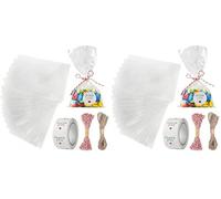 Carehabi 200PC Bolsas de plástico de celofán Transparente Bolsitas de Galletas Dulces Tortas de Magdalenas de Chocolate PiruletaBolsas de Decoracións (Paquete de 2)