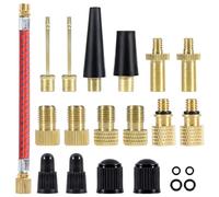 Carehabi 21 PCS Adaptador Válvula Bicicleta Adaptador SV DV AV Accesorios Bicicleta Conector Inflador Bici para Compresores Bomba de Aire