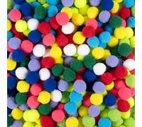 Carehabi 300 Pompones de 3 cm, Multicolor, Fieltro, Decorativos, Festivos, Manualidades, Guirnaldas, Pascua, Navidad