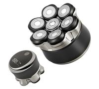 CareHabi Afeitadora de Cabeza para Hombre, 7 Cabezales Magnéticos | Afeitado en seco o con espuma, batería de 1200 mAh, carga USB-C en 2 horas, pantalla LED y bloqueo de viaje.