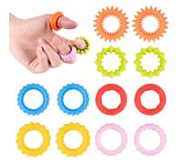 Carehabi Anillo Antiestres 12 piezas Anillos de Acupresión para Dedos Anillos de Acupresión para la Relajación, Masaje de Dedos o Masaje de Dedos