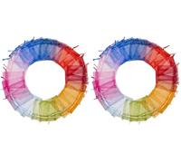 Carehabi - Bolsas de regalo de organza, bolsa para joyas y boda (7 x 9 cm). (Paquete de 2)