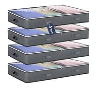 Carehabi Cajas Almacenaje Ropa 4 Piezas 75L Bolsas Almacenaje Ropa Caja Almacenaje Organizador Armario Para Toallas, Mantas