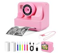 Carehabi Cámara instantánea para niños, 1080P, cámara instantánea con Tarjeta de 32 GB y Papel de impresión, cámara Digital, Regalos para niños y niñas de 3 a 12 años