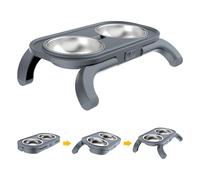 Carehabi Cuenco Elevado, Cuenco Elevado, comedero Inclinado para Gatos, con Almohadillas Antideslizantes para los pies, comedero y Juego de Agua, Evita Que se derrame Comida para Gatos y Perros