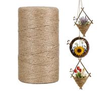 Carehabi Cuerda de Yute Ø 1.5mm*200m Cuerda Yute para Manualidades, Decoración, Jardinería, Huerto y Envolver Regalos