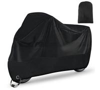 Funda Moto Impermeable Exterior, XXL Cubierta de la Moto Scooter 210D Oxford Impermeable con Orificio para Llave, protección contra Rayos UV, Nieve, Polvo, Invierno, Verano 245 x 105 x 125 cm Negro