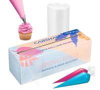 Carehabi Juego de 110 Mangas pasteleras Desechables, 47 x 23 cm, Bolsas pasteleras Desechables para Hornear y Tartas, decoración y Galletas, Galletas