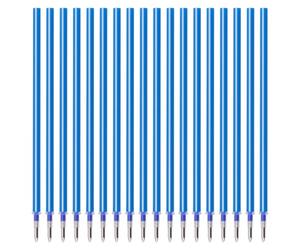 Carehabi Juego de 18 minas de repuesto borrables, color azul, compatibles con bolígrafo Legami, punta de 0,7 mm, 13 cm de longitud, minas de bolígrafo sensibles al calor para la escuela y la oficina