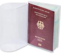 Carehabi Juego de 5 Fundas Transparentes para Pasaporte, Resistentes al Agua, protección contra el Polvo y la Suciedad