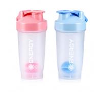 Carehabi Juego de coctelera de proteínas con bola mixta, vasos a prueba de fugas para batidos de proteínas, fitness, deportes y bebidas de reemplazo de comidas