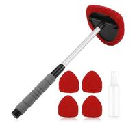 Carehabi Limpiacristales para Coche, Limpiador de Parabrisas, Limpiador de Parabrisas de Coche con 5 Almohadillas de Microfibra y Botellas Pulverizadoras, Kit de Limpiaparabrisas