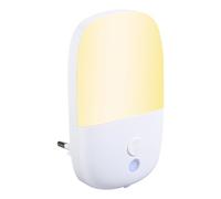 Carehabi Luces nocturnas con enchufe abatible, luminosidad regulable, modos Auto/Apagado/Encendido, con sensor crepuscular, para pasillos, escaleras, dormitorios, cocinas, baños, salones, 0,5 W.