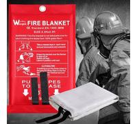 Carehabi Manta Ignifuga 1mx1m, Manta Antiincendios Fibra de Vidrio, Aislamiento Térmico Extintor para Casa Cocina Barbacoa Chimenea Camping Coche Garaje Oficina Emergencia