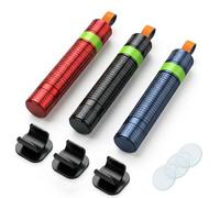 Carehabi Martillo Rompe Cristales Coche 2 en 1, Pack de 3 Martillo de Emergencia con Punta de Tungsteno & Reflector, Herramienta Rompe Cristales y Cinturones de Aluminio