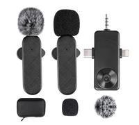 Carehabi Micrófono Inalámbrico Solapa,Plug-Play,Micrófono Lavalier para Ordenador iPhone iPad,Micrófono de Solapa Inalámbrico para Grabación de Video, TikTok, Youtube, Transmisión en Vivo