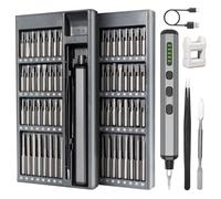Carehabi Mini Destornillador Electrico Juego de Destornilladores Destornillador Electrico Precision con 64 Puntas de Precisión Magnéticas para Electrónica, Anteojos y Pulseras