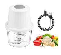 Carehabi Picadora eléctrica mini, 400 ml, picadora de verduras, carga USB, picadora portátil para carne, cebolla, ajo