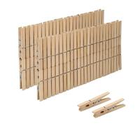 Carehabi Pinzas Madera 100 Piezas 25mm, Pequeñas Pinzas de Ropa para Fotos, Decoración de Bodas y Manualidades, Pinzas para Alimentos de Cocina y Clips de Madera Mini