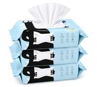 Carehabi Toallitas Bebé, 3 x 80, 99% Agua, Sin Alcohol ni Perfume | Sin agentes fluorescentes, tejido no tejido suave, manos/cara/cuerpo, 140 × 190 mm, toallitas húmedas