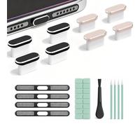 Carehabi USB-C - Protector de Polvo con Conector de Carga, Tapa de protección USB-C para Altavoz, Masilla de Limpieza, Compatible con iPhone 17/16/15