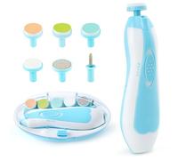 CARELAX Kit de cortaúñas para bebé, lima eléctrica con luz para recién nacidos, niños pequeños