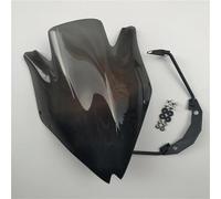 Carenabris Deflector De Viento para Parabrisas De Motocicleta para Kawasaki para Z750, para Z750R, para Z 750 2007-2012 con Soporte Parabrisas De Motocicleta(Negro)