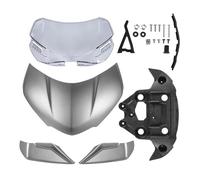 Carenabris para Triumph para Speed para Triple 1200 RS 2021-2023 Accesorios para Cubierta De Faros Parabrisas 1200RS Parabrisas Deflector De Viento(B-Grey)