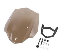 Carenabris Parabrisas De Motocicleta para Yamaha MT-03, MT03, MT 03, FZ-03, FZ03, MT25 2016-2019, Deflector De Viento De Carreras con Soporte Parabrisas De Motocicleta(Marrón)