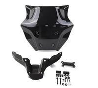 Carenabris Parabrisas De Motocicleta, Protector Deflector De Viento para Yamaha MT 09, MT-09, MT09 2024, Parabrisas con Soporte Parabrisas De Motocicleta(Negro)