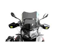 Carenabris Parabrisas para Benelli para TRK502 para TRK502X para TRK552 para TRK552X Parabrisas De Motocicleta De Doble Burbuja con Deflectores De Viento(Grey 41cm)