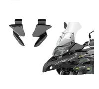 Carenabris Parabrisas para Benelli para TRK502 para TRK502X para TRK552 para TRK552X Parabrisas De Motocicleta De Doble Burbuja con Deflectores De Viento(A Black)