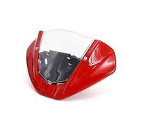 Carenabris Parabrisas para Ducati para Monster 950 para Monster 937 2021 2022 Parabrisas para Motocicleta Protector Deflector Cubierta Protectora Accesorios(Red Transparent)