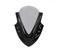 Carenabris Parabrisas para Kawasaki para Ninja 400 2019-2020 250 300 2013-2018 Parabrisas Motocicleta Pantalla Deflectora De Viento Doble Burbuja(Bright Black Gray)