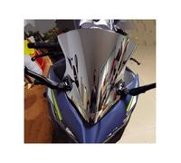 Carenabris Parabrisas para Kawasaki para Ninja400 para Ninja 400 250 2018 2019 2020 2021 2022 2023 Parabrisas para Motocicleta Doble Burbuja(Plata)