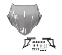 Carenabris Parabrisas para Kawasaki Z 900 para Z900 para Z650 2020-2024 Motocicleta Visera Parabrisas Deflector De Viento De Doble Burbuja(Light Gray)