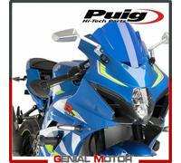 Puig 9013A Cúpula Z-Racing aerodinámica y deportiva en acrílico de 3 mm con doble altura y canales laterales que mejoran protección y estabilidad, Azul