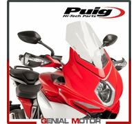Puig 7017W Cúpula Touring Alta y aerodinámica en acrílico CN de 4 mm con Perfil Redondeado, Zona Superior Plana y deflectores Que mejoran protección, Transparente