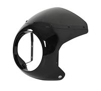 Carenado de Faro de Motocicleta de 7 Pulgadas, Superficie Lisa, Resistente Al Envejecimiento, Ajuste Universal para Faros Redondos de Motocicleta (Negro brillante)