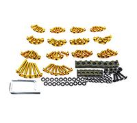 Carenado de motocicleta Juego completo de tornillos de perno de carenado Ajuste para Triumph Trofy GT Sprint St 1050 Daytona 600 650 675R 955 Street Twin T100 T120 Accesorios para motocicletas(Gold)