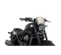 Carenado delantero de aluminio Puig para Honda CMX1100 Rebel 25-26, color plata.